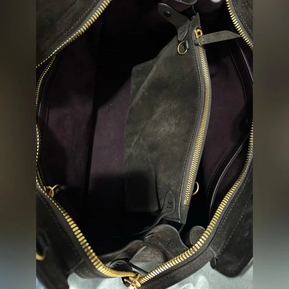 Metier London Private Eye Bag in Chocolate Suede - Picture 10 of 12